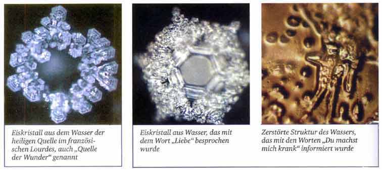 Wasserkristall-Fotgrafien Emoto