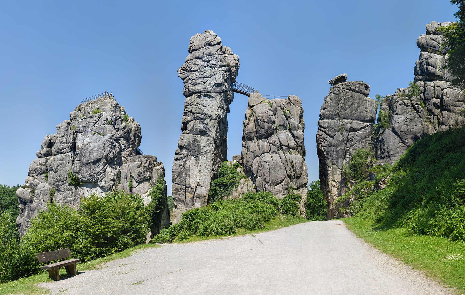 Externsteine, 2015 (von Südwesten) - Teutoburger Wald, Horn-Bad Meinberg