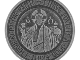 Jesus Christus Vintage-Münze "Alpha und Omega"