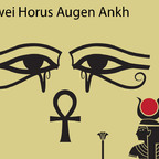 Zwei Horus-Augen Ankh